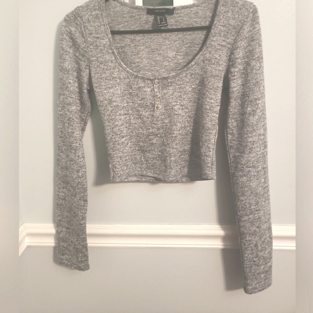 Forever21 Long Sleeve Crop Top